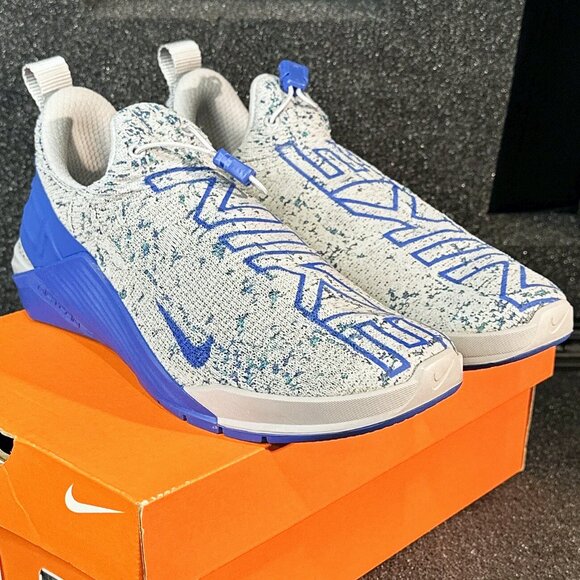 M 7.5/W 9, NIKE REACT METCON WOLF GRAY/ NEPTUNE BLUE BQ6044-043